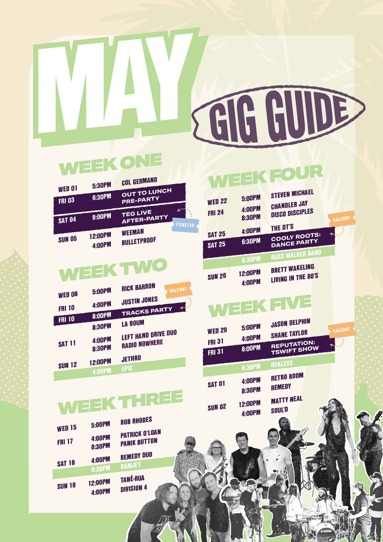 Cooly Gig Guide - May
