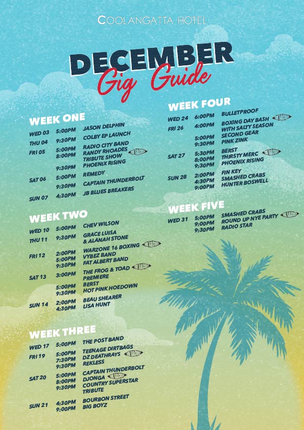 Cooly Gig Guide - December