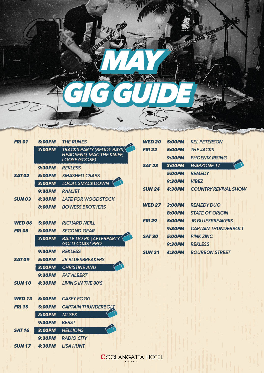Cooly Gig Guide - April