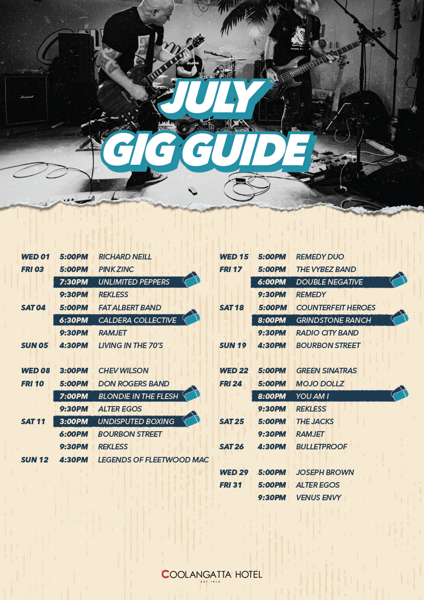 Cooly Gig Guide - July