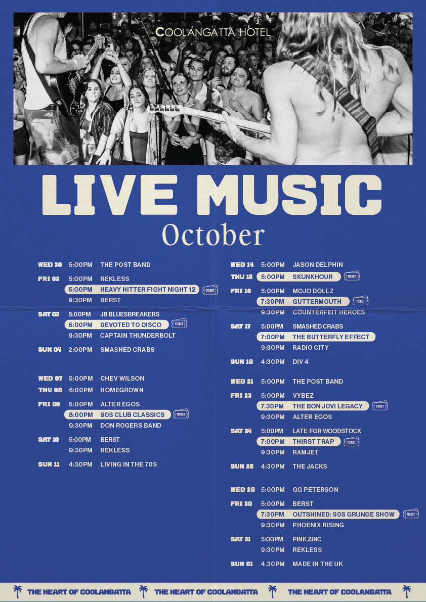 Cooly Gig Guide - October